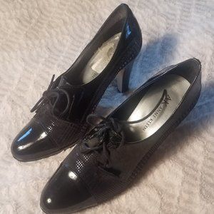 Black Lace-up Anne Klein Heels